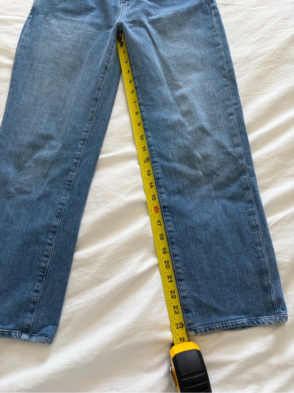 PAIGE Denim Light Wash Sarah Straight Ankle Jeans Size 28 Like New - Picture 15 of 16